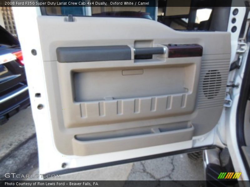 Oxford White / Camel 2008 Ford F350 Super Duty Lariat Crew Cab 4x4 Dually