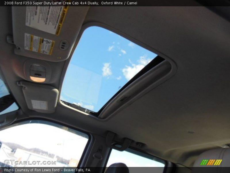 Oxford White / Camel 2008 Ford F350 Super Duty Lariat Crew Cab 4x4 Dually
