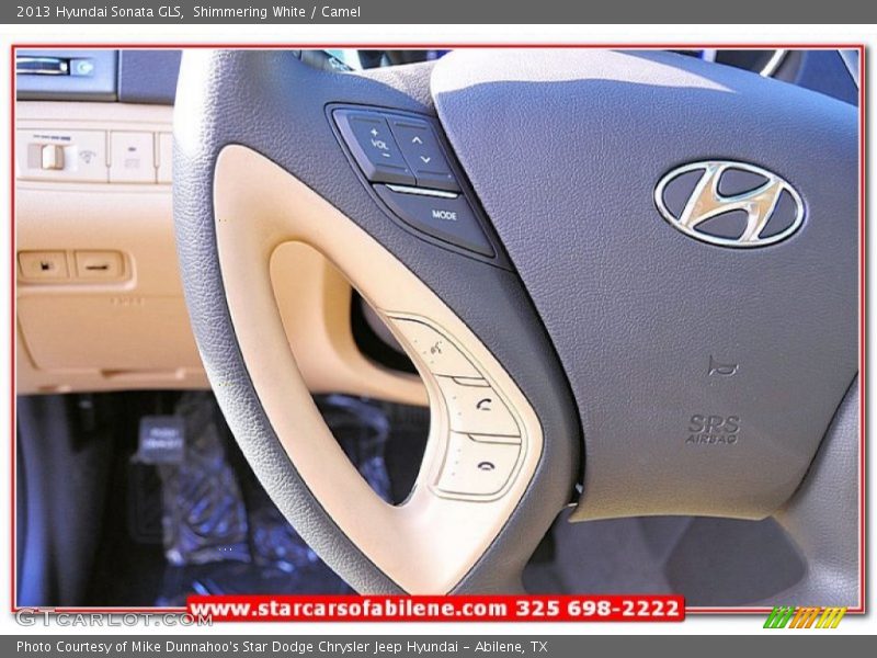 Shimmering White / Camel 2013 Hyundai Sonata GLS