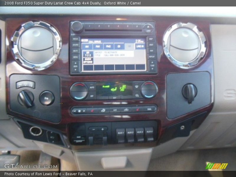 Oxford White / Camel 2008 Ford F350 Super Duty Lariat Crew Cab 4x4 Dually