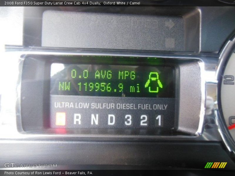 Oxford White / Camel 2008 Ford F350 Super Duty Lariat Crew Cab 4x4 Dually