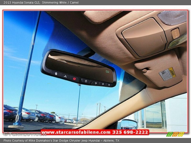 Shimmering White / Camel 2013 Hyundai Sonata GLS