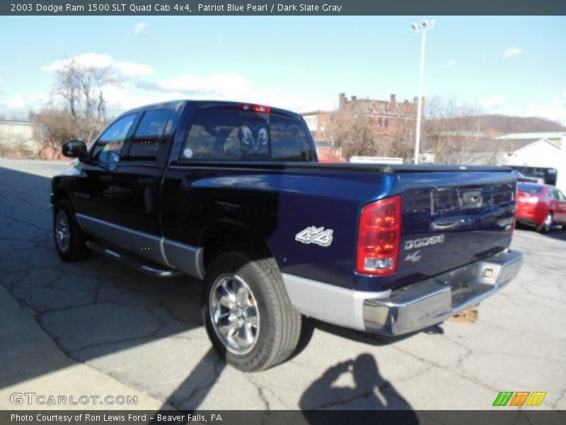 Patriot Blue Pearl / Dark Slate Gray 2003 Dodge Ram 1500 SLT Quad Cab 4x4