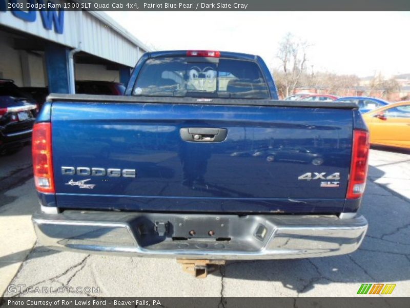 Patriot Blue Pearl / Dark Slate Gray 2003 Dodge Ram 1500 SLT Quad Cab 4x4