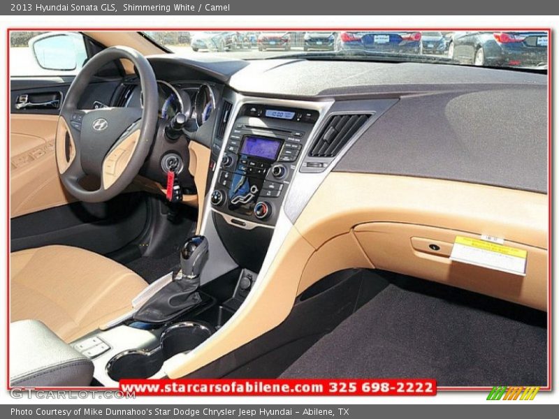 Shimmering White / Camel 2013 Hyundai Sonata GLS