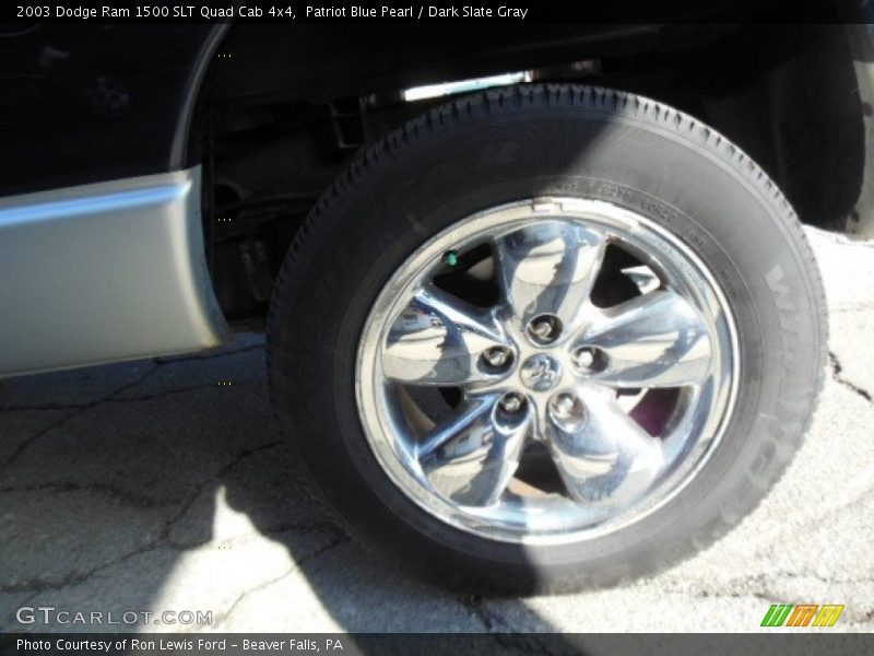 Patriot Blue Pearl / Dark Slate Gray 2003 Dodge Ram 1500 SLT Quad Cab 4x4