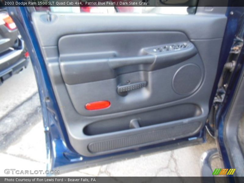 Patriot Blue Pearl / Dark Slate Gray 2003 Dodge Ram 1500 SLT Quad Cab 4x4