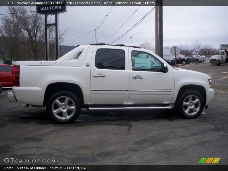 White Diamond Tricoat / Ebony 2013 Chevrolet Avalanche LTZ 4x4 Black Diamond Edition