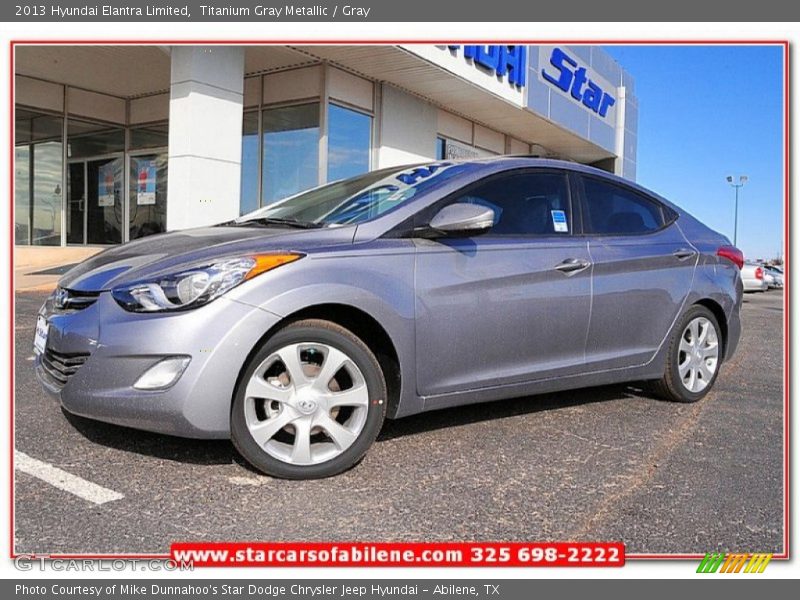 Titanium Gray Metallic / Gray 2013 Hyundai Elantra Limited