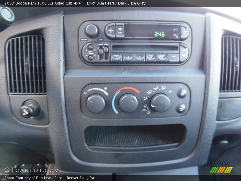 Patriot Blue Pearl / Dark Slate Gray 2003 Dodge Ram 1500 SLT Quad Cab 4x4
