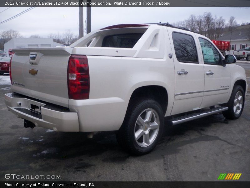White Diamond Tricoat / Ebony 2013 Chevrolet Avalanche LTZ 4x4 Black Diamond Edition