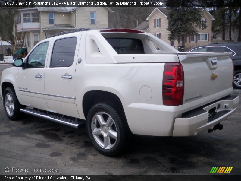 White Diamond Tricoat / Ebony 2013 Chevrolet Avalanche LTZ 4x4 Black Diamond Edition