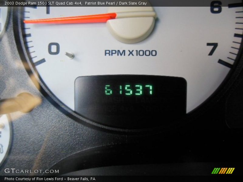 Patriot Blue Pearl / Dark Slate Gray 2003 Dodge Ram 1500 SLT Quad Cab 4x4