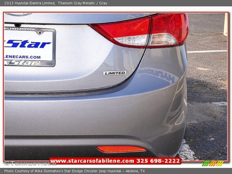 Titanium Gray Metallic / Gray 2013 Hyundai Elantra Limited