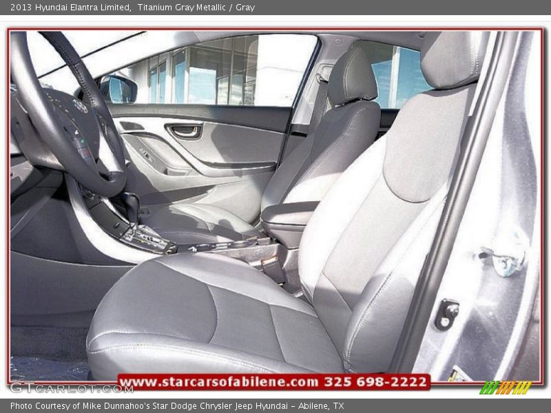 Titanium Gray Metallic / Gray 2013 Hyundai Elantra Limited