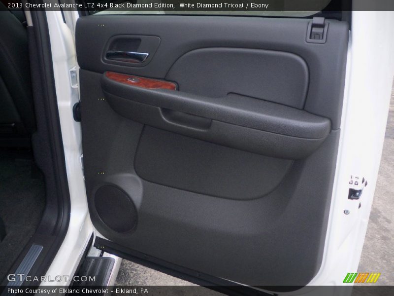 White Diamond Tricoat / Ebony 2013 Chevrolet Avalanche LTZ 4x4 Black Diamond Edition