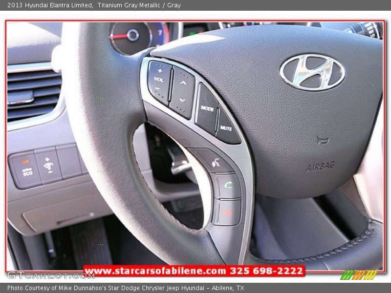 Titanium Gray Metallic / Gray 2013 Hyundai Elantra Limited