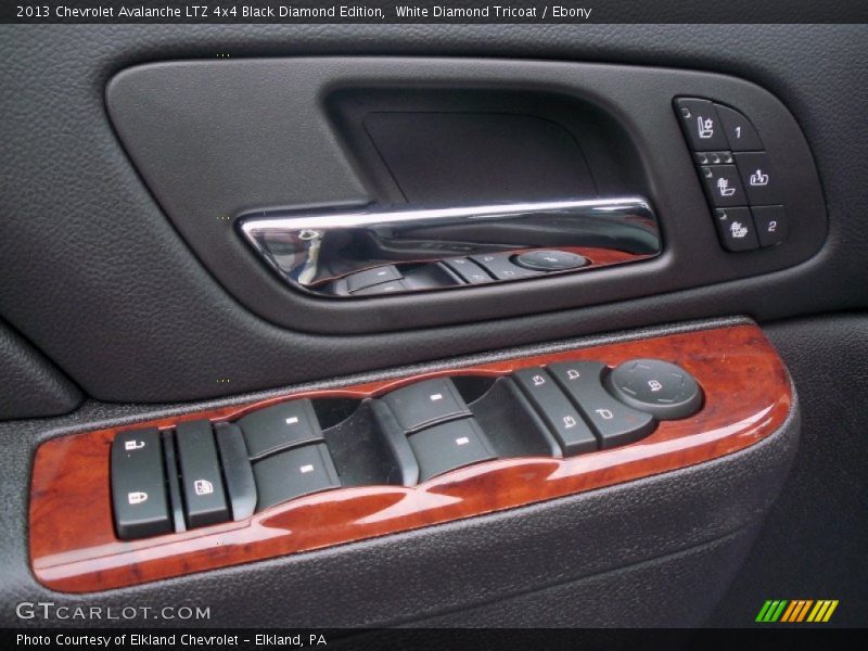 White Diamond Tricoat / Ebony 2013 Chevrolet Avalanche LTZ 4x4 Black Diamond Edition