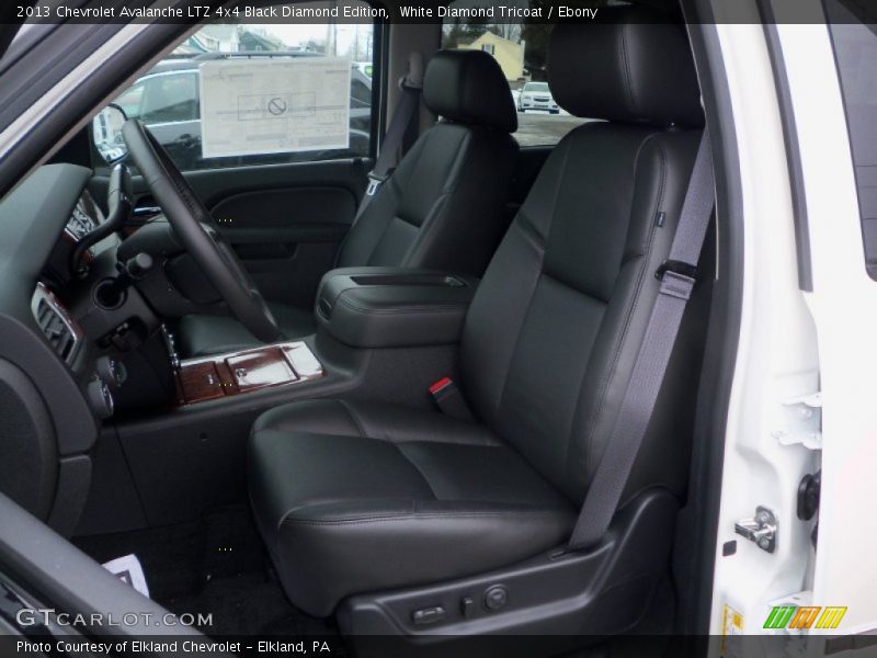 White Diamond Tricoat / Ebony 2013 Chevrolet Avalanche LTZ 4x4 Black Diamond Edition