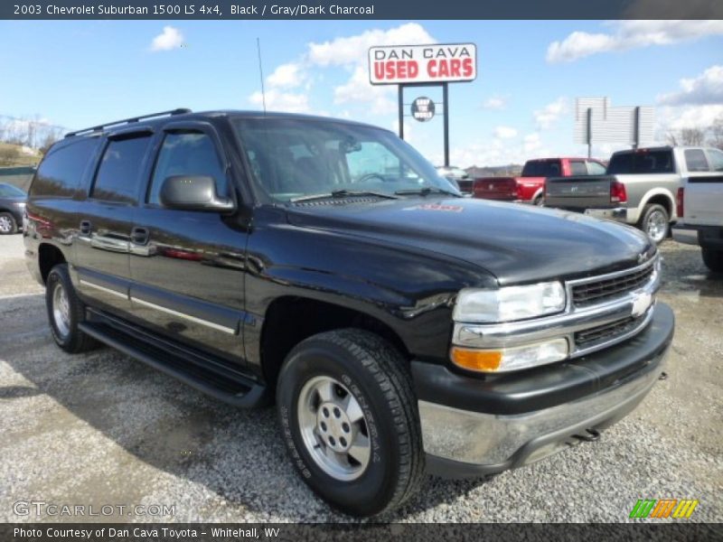Black / Gray/Dark Charcoal 2003 Chevrolet Suburban 1500 LS 4x4
