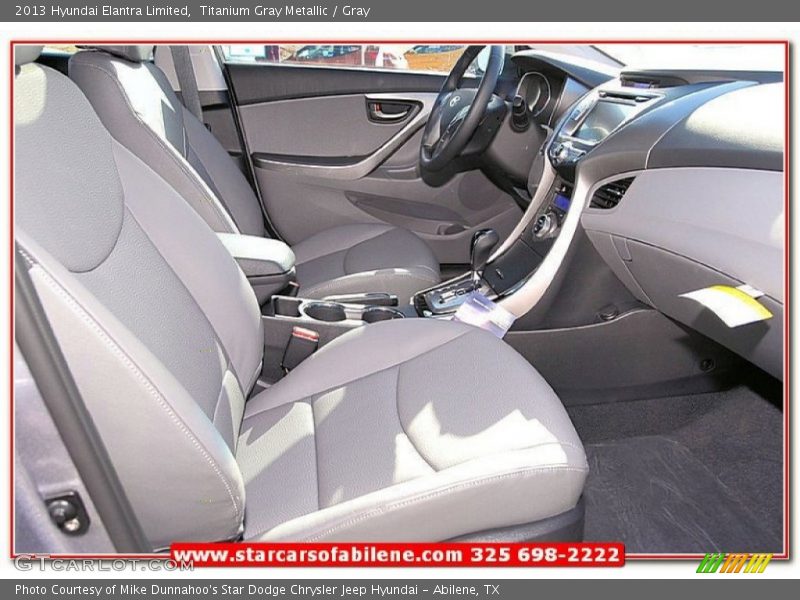 Titanium Gray Metallic / Gray 2013 Hyundai Elantra Limited