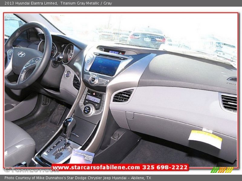 Titanium Gray Metallic / Gray 2013 Hyundai Elantra Limited