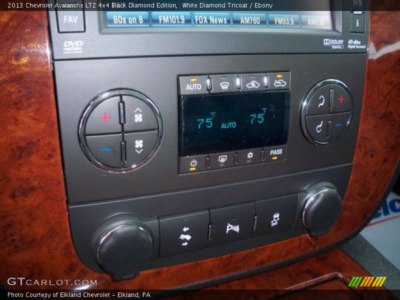 White Diamond Tricoat / Ebony 2013 Chevrolet Avalanche LTZ 4x4 Black Diamond Edition