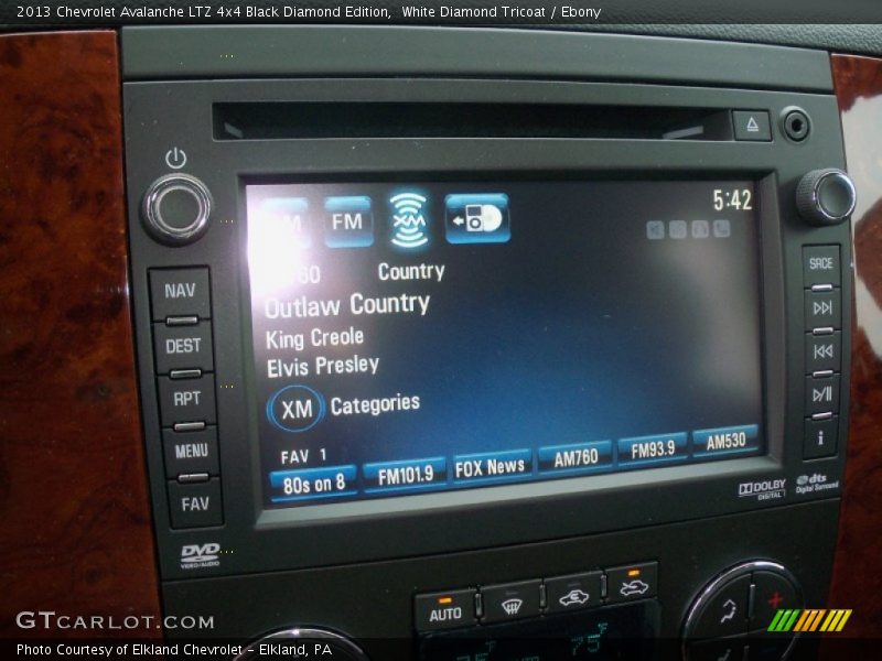 White Diamond Tricoat / Ebony 2013 Chevrolet Avalanche LTZ 4x4 Black Diamond Edition