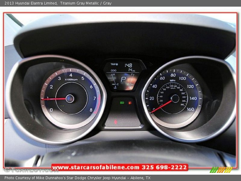 Titanium Gray Metallic / Gray 2013 Hyundai Elantra Limited