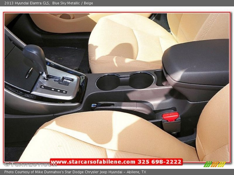 Blue Sky Metallic / Beige 2013 Hyundai Elantra GLS