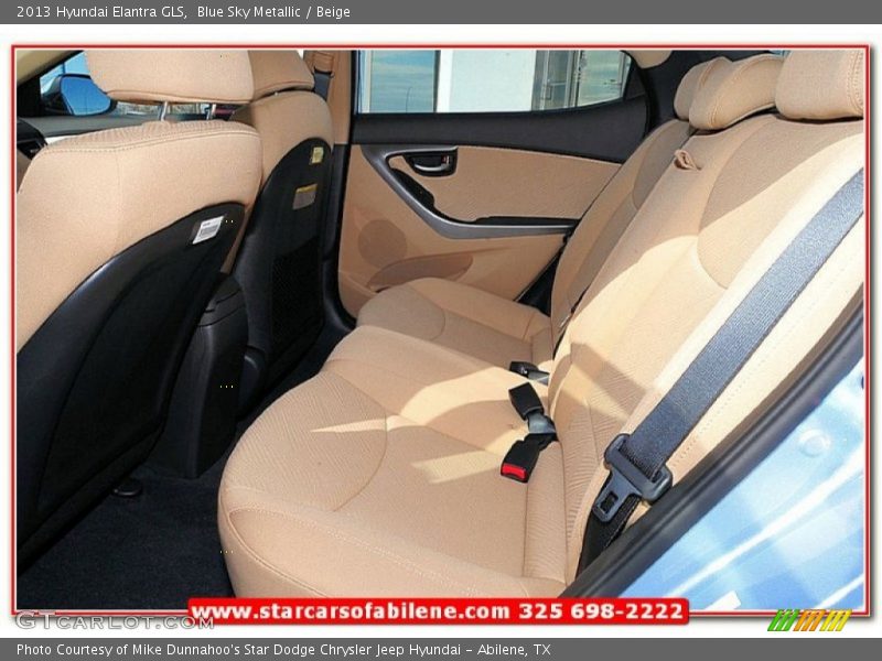 Blue Sky Metallic / Beige 2013 Hyundai Elantra GLS