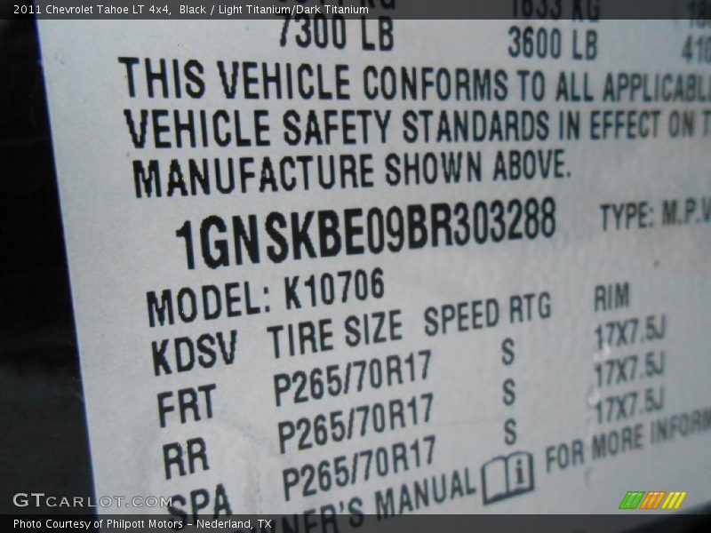 Black / Light Titanium/Dark Titanium 2011 Chevrolet Tahoe LT 4x4