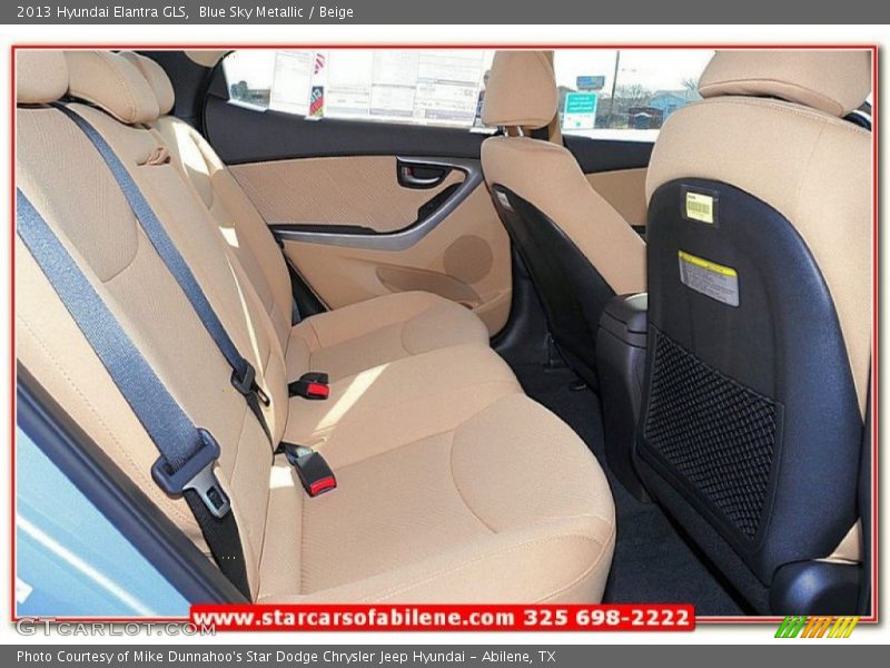 Blue Sky Metallic / Beige 2013 Hyundai Elantra GLS
