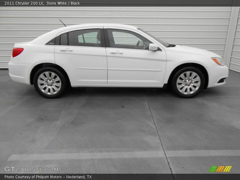 Stone White / Black 2011 Chrysler 200 LX