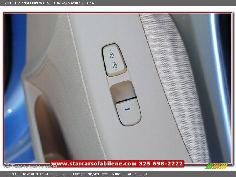 Blue Sky Metallic / Beige 2013 Hyundai Elantra GLS