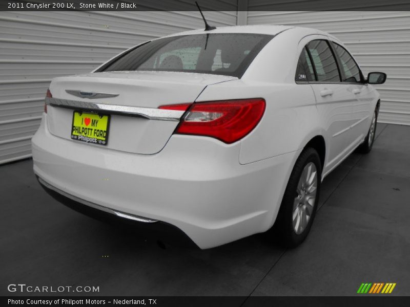 Stone White / Black 2011 Chrysler 200 LX