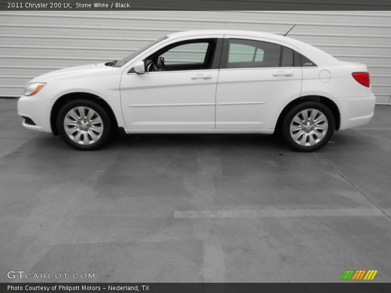 Stone White / Black 2011 Chrysler 200 LX