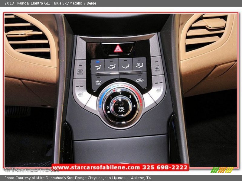 Blue Sky Metallic / Beige 2013 Hyundai Elantra GLS