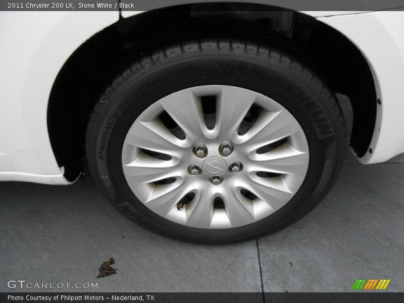 Stone White / Black 2011 Chrysler 200 LX