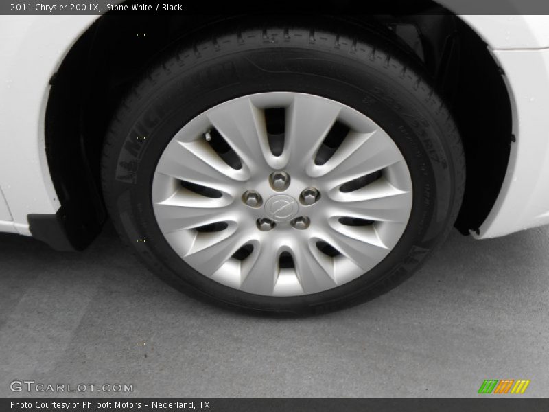 Stone White / Black 2011 Chrysler 200 LX