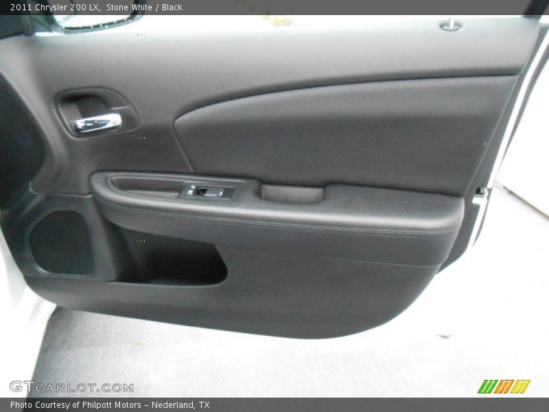 Stone White / Black 2011 Chrysler 200 LX