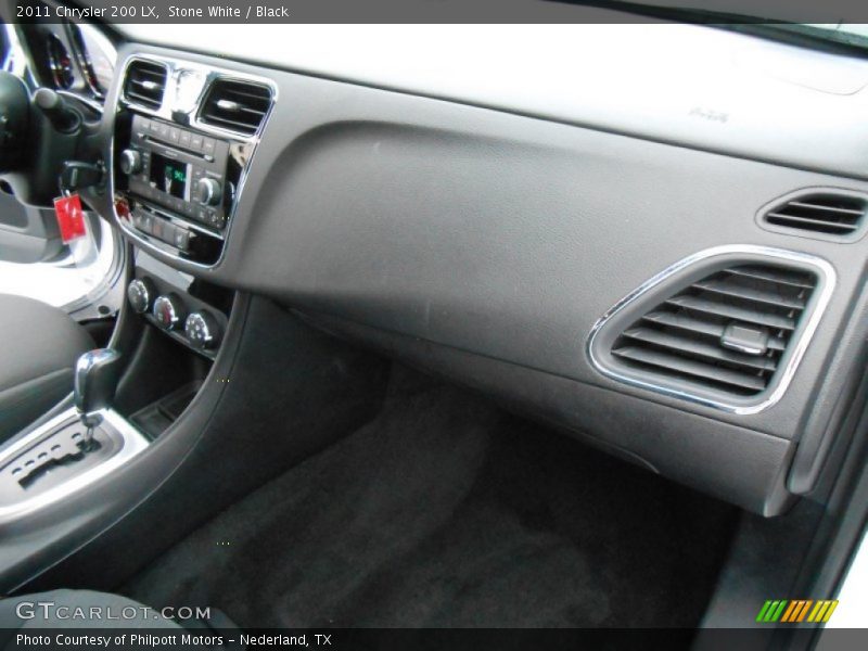 Stone White / Black 2011 Chrysler 200 LX