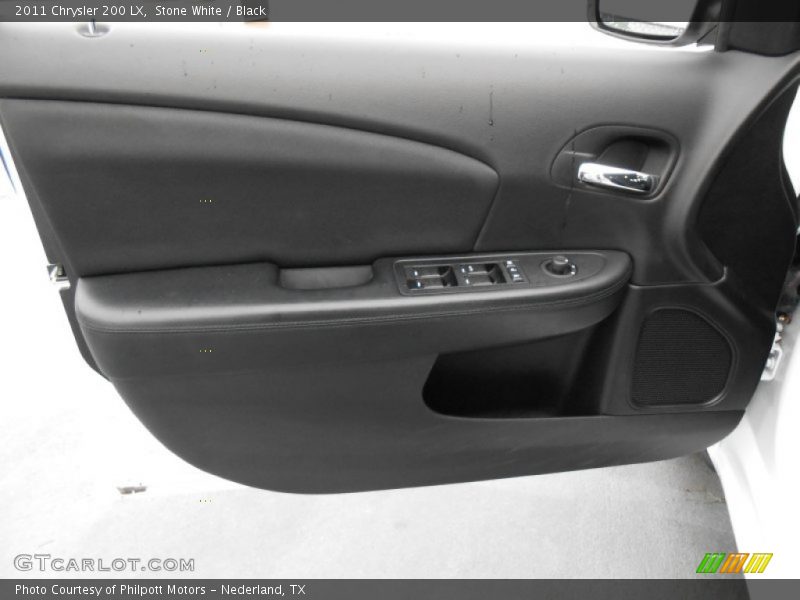 Stone White / Black 2011 Chrysler 200 LX