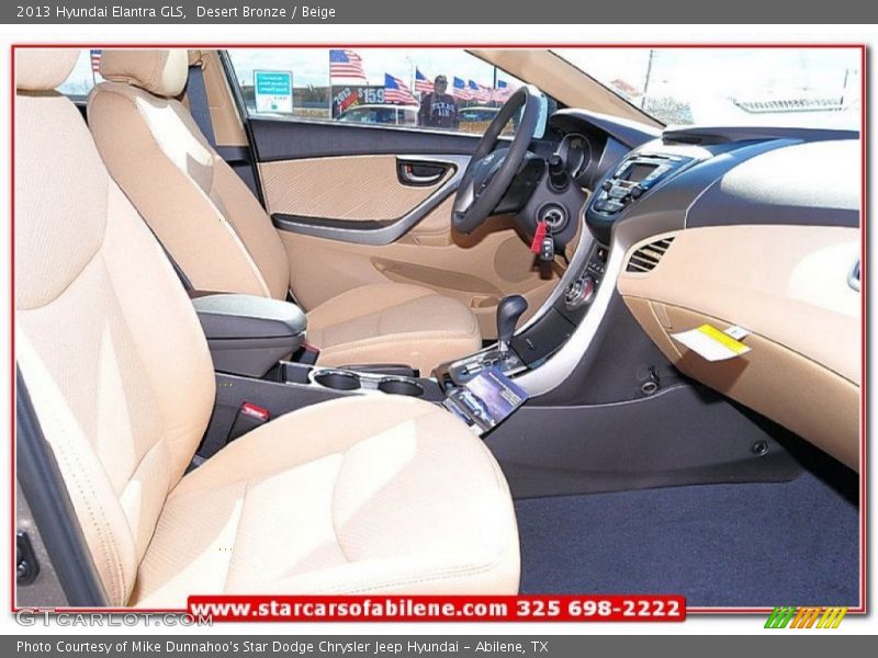 Desert Bronze / Beige 2013 Hyundai Elantra GLS