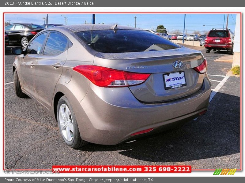 Desert Bronze / Beige 2013 Hyundai Elantra GLS