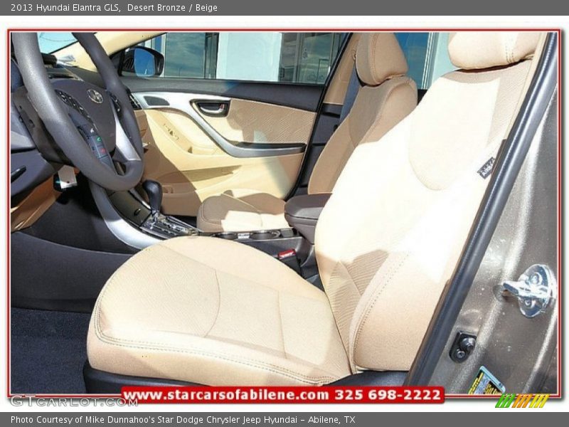 Desert Bronze / Beige 2013 Hyundai Elantra GLS