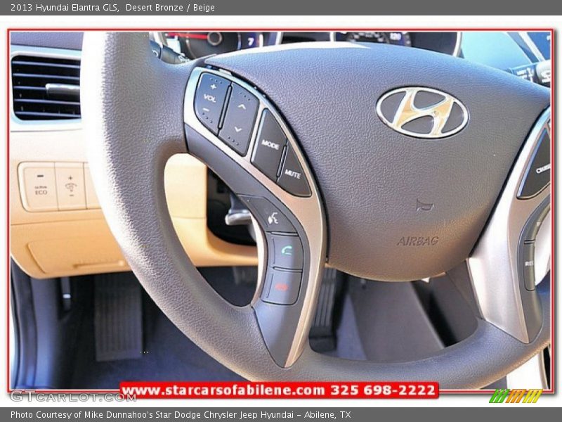 Desert Bronze / Beige 2013 Hyundai Elantra GLS