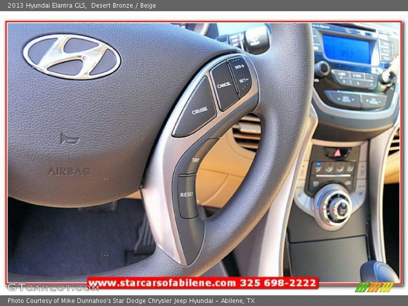 Desert Bronze / Beige 2013 Hyundai Elantra GLS