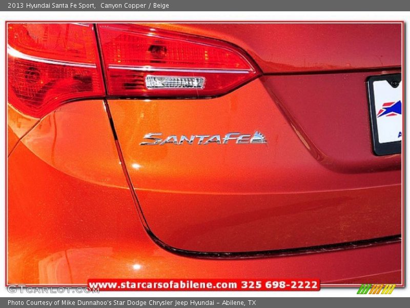 Canyon Copper / Beige 2013 Hyundai Santa Fe Sport