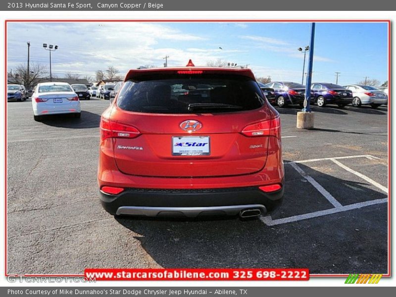 Canyon Copper / Beige 2013 Hyundai Santa Fe Sport
